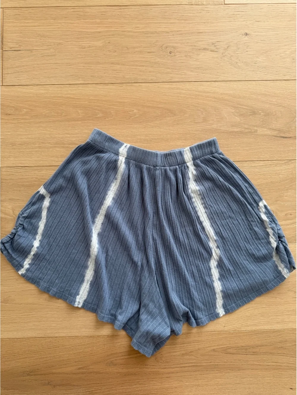 Intimately Free People Little Dream Blue Tie-dye Pointelle Pull-on Size Small